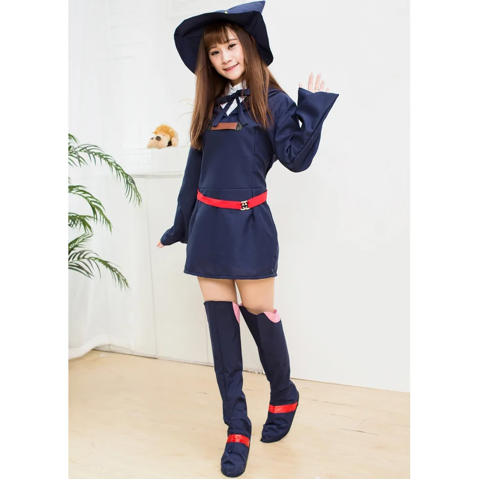 Аниме Маленькая ведьма Академия Akko Kagari косплей костюмы для девочек униформа