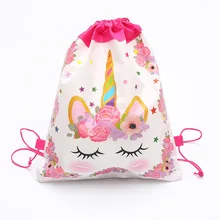 Unicorn мини-Нетканый пачка Карманный шнурок пачка карманная сумка рюкзак дорожная посылка для хранения детей подарки на день рождения