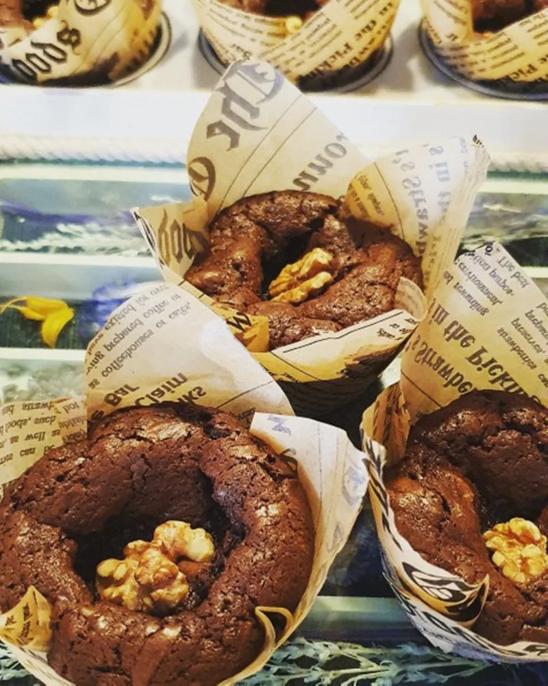 50 шт./лот подкладка для кексов в газете Подарочная коробка выпечки упаковки торта