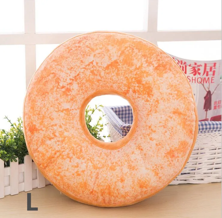 3D плюшевая подушка в форме пончика, круглая подушка для торта, украшение для дивана, домашний декор, свадебная подушка, подарок на Рождество, день рождения, 1 шт - Цвет: L