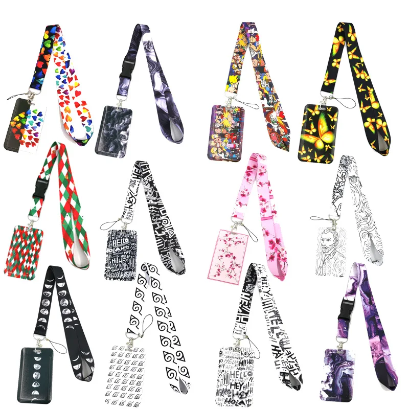 

Anime Lanyard Badge Holder ID Card Lanyards Mobile Phone Rope Key Lanyard Neck Strap Keychain Key Ring