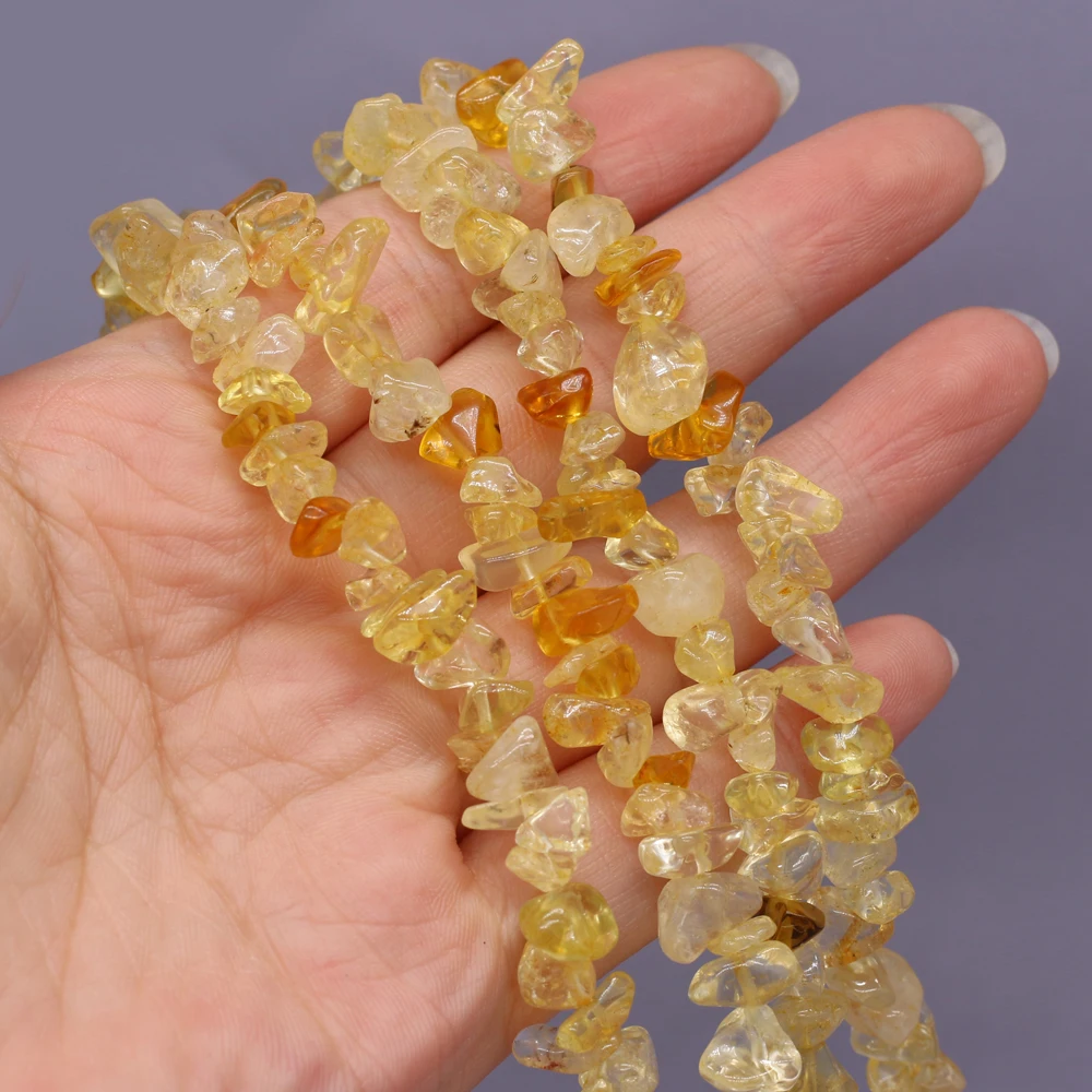 

2021 Hot Selling Natural Semi-precious Stone Citrine Beads Loose Beads for Jewelry Making Necklace Bracelet 5-8mm Length 40 Cm