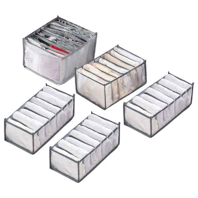 

Новый органайзер для одежды для гардероба (5 шт.)-складной ящик для хранения, разделители для одежды, портативные органайзеры для шкафа