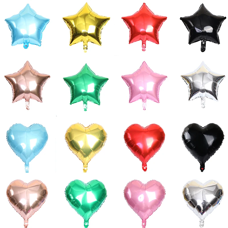 1 шт. 18 дюймов звезда в форме сердца алюминиевая фольга Гелиевый шар праздник день