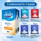 Durex Condoms24 шт. чувствительное значение ультратонкие смазанные интимные изделия из натурального каучука латексный рукав для пениса секс для мужчин