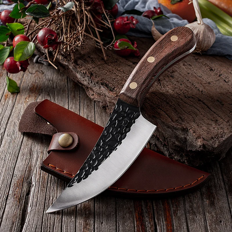 

High Carbon Steel Chef Knife Slicing Fish Cutting Bone Forg Butcher Knife BBQ Meat Cleaver Knife Kitchen Specail For Chef