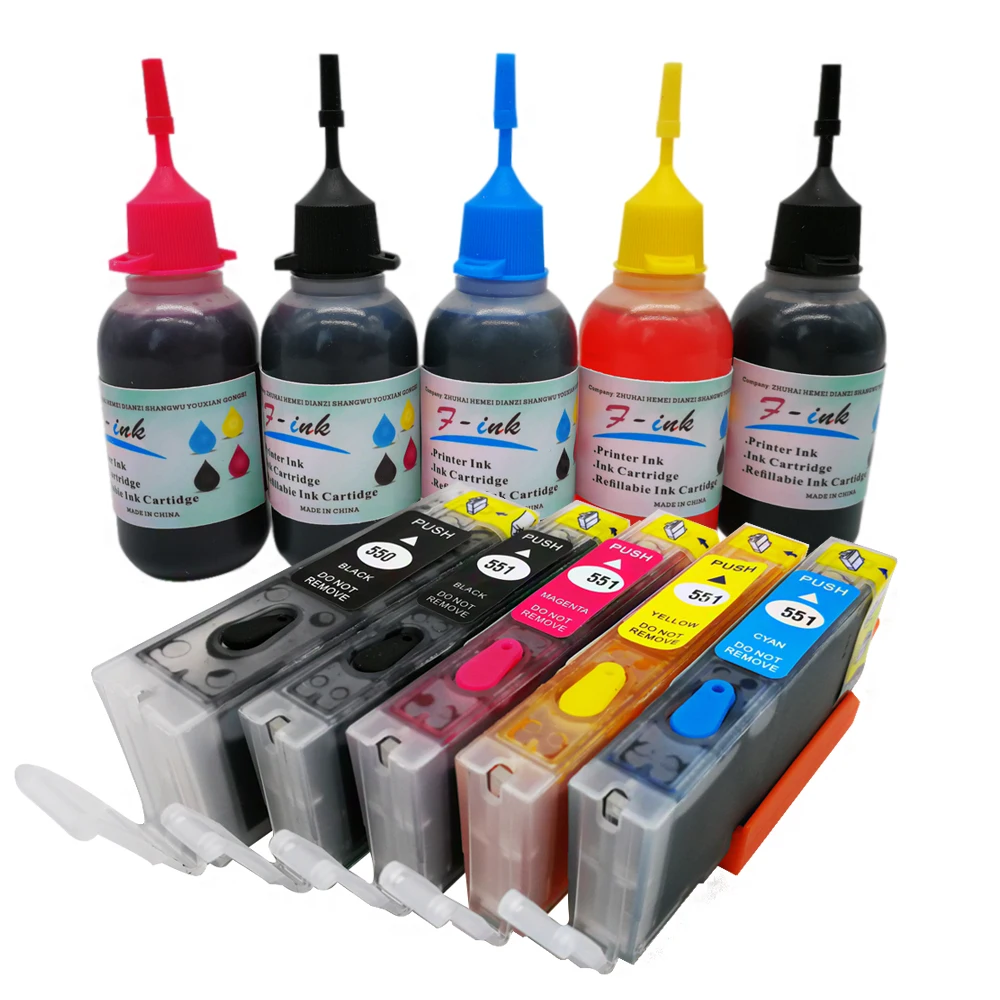 Full set and 50ml PGI-450 CLI-451 комплекты для заправки чернил совместим с Canon PIXMA IP7240 MG5440 MG5540 MG6440 MG6640 MG5640 MX924 MX724 IX6840 принтер - Цвет: Full set and 50ml