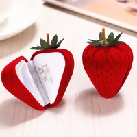 hoseng red color strawberry creative proposal ring packaging box valentines day anniversary case hs_708