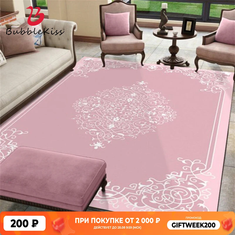 Пузырьковый поцелуй розовый коврик для гостиной Вышитый цветочный узор спальни