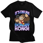It's On Like Donkey Kongмужская футболка из мягкого хлопка, стильная модная футболка с короткими рукавами, футболка с гориллой, топы, приталенная одежда, подарок