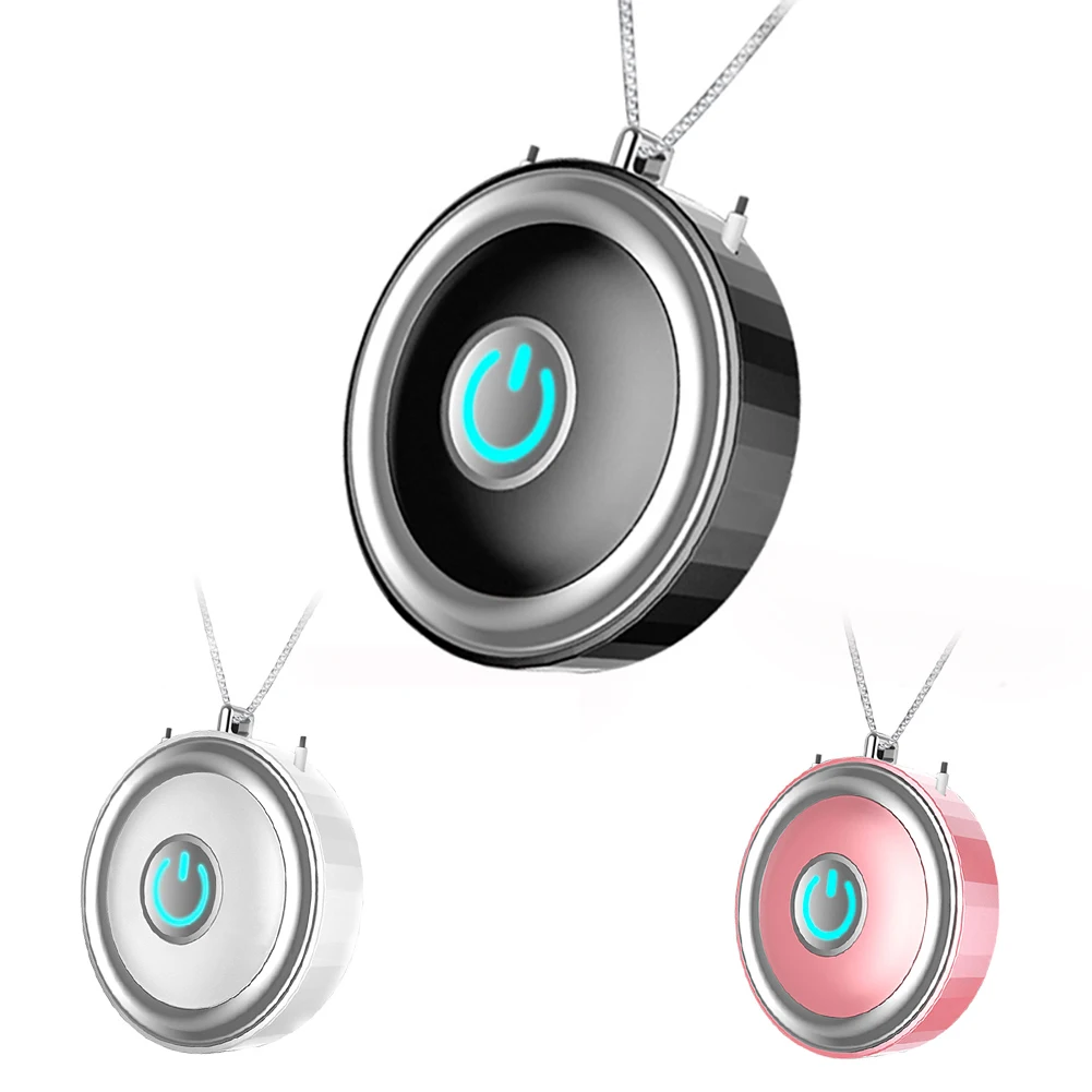 

Mini Air Necklace Negative Ion Air Freshener- No Radiation Low Noise for Adults KidsUSB Portable Wearable Air Purifier Personal