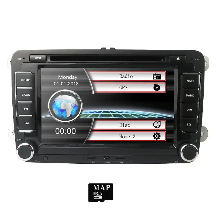 HeadUnit Ossuret 7 ''2 din Автомобильный dvd-радиоплеер gps навигация для VW Golf/6/Golf/5/Passat/b7/cc/b6/SEAT/Skoda Bluetooth FM стерео плеер - Цвет: HeadUnit