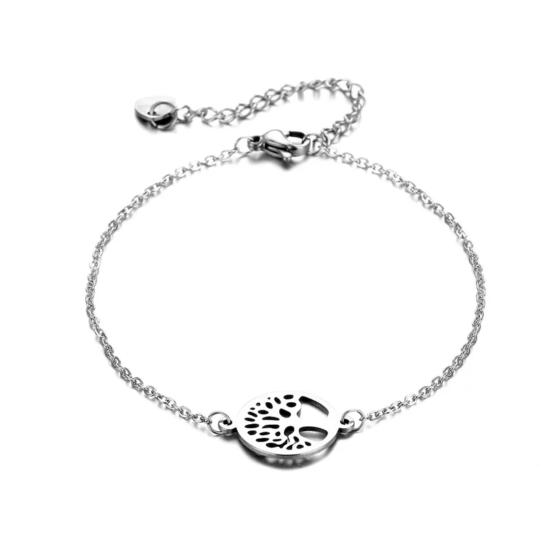 

Hip Hop Accessories European and American Tree of Life Bracelet New Couple Cross Chain Cold Wind Simple Bracelet