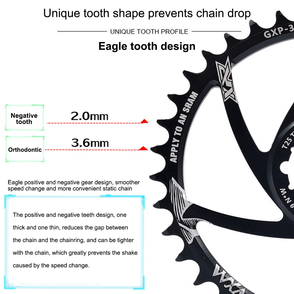 

MTB GXP bicycle Crankset fixed gear Crank 34T 36T 38T 40T Chainring Chainwhee for sram gx xx1 X1 x9 GXP pedivela Offset 3MM