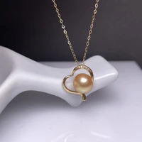 shilovem 18k yellow gold natural pearls pendants fine jewelry women trendy no necklace party new gift plant mymz7 86621zz