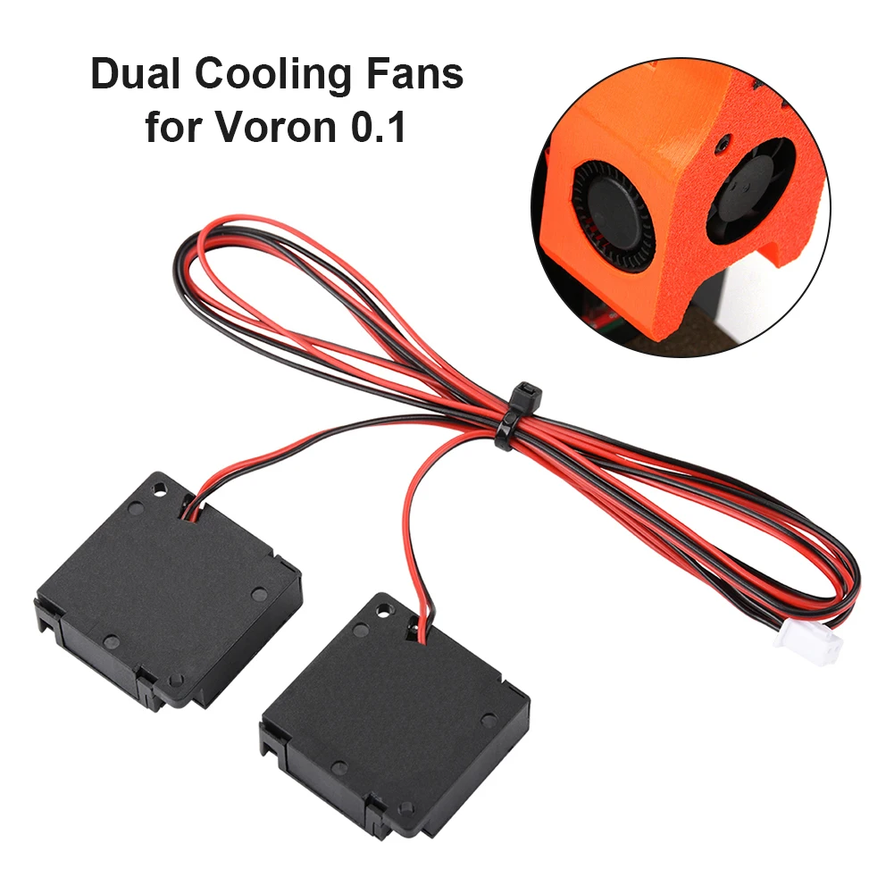 

For Voron 0.1 3D Printer Cooling Double Fan DC 24V 3010 Turbo Blower Silent Cooler Heat Dissipation Parts Accessories