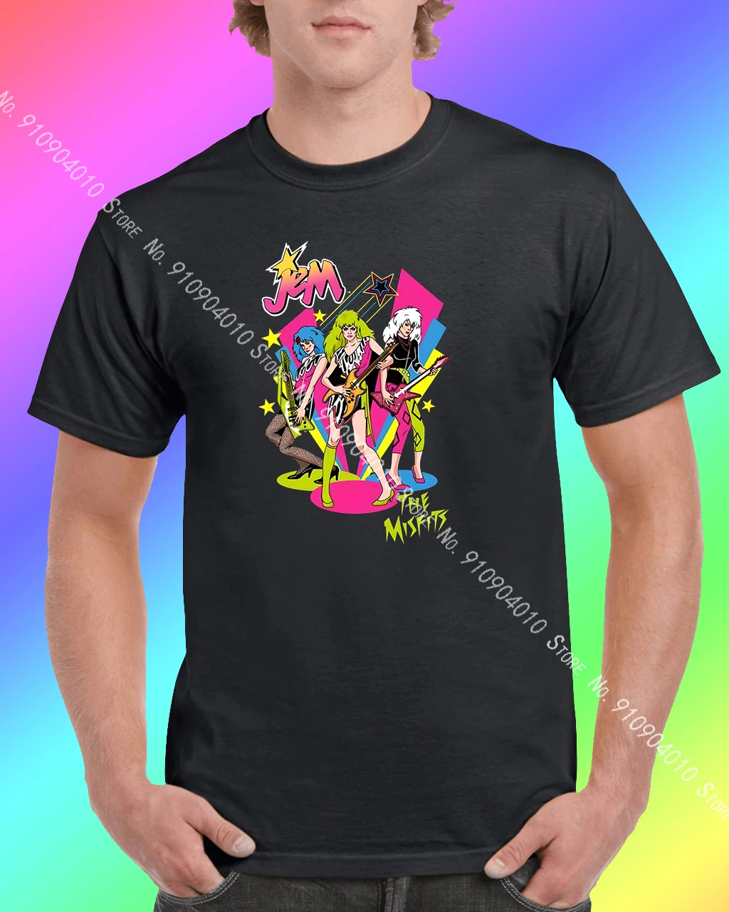 Джем и голограммы американская одежда свободная футболка Готическая рубашка