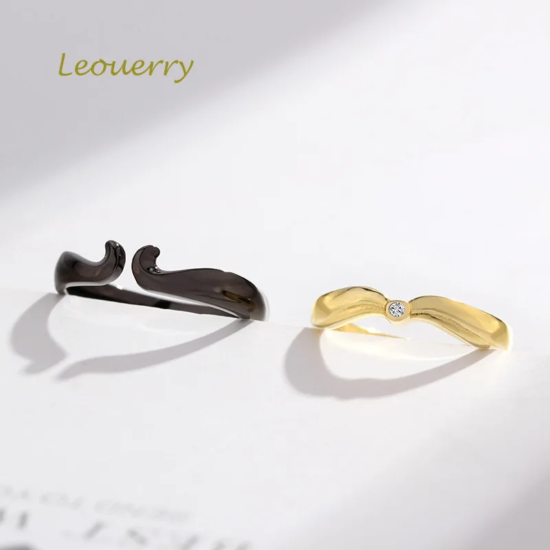 Женское кольцо Leouerry из стерлингового серебра 925 пробы с оригинальным дизайном