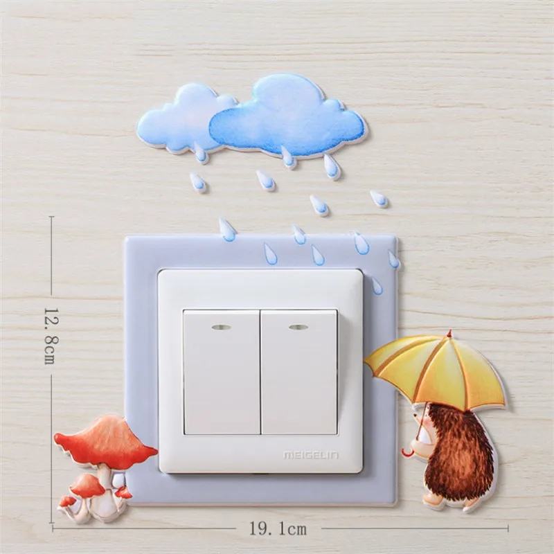 Настенный 3D выключатель света в виде животного фламинго свиньи | Дом и сад