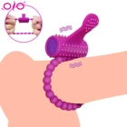 Секс-игрушка для пары OLO, эластичное кольцо для продления эякуляции, вибрирующий пенис, интенсивная стимуляция клитора