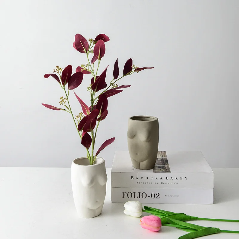 

New Female Body Art Vase Ceramic Ornaments Modern Minimalist Creative Decoration Utensils Flower Arrangement