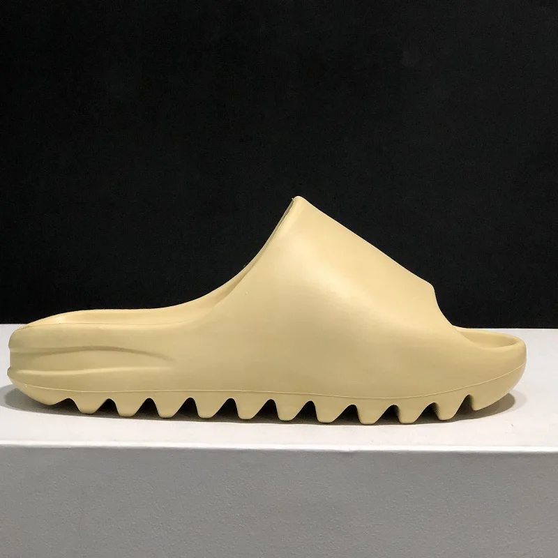 

New Men And Women Thicken Summer Slippers Female Solid Color Home Indoor Shoes Serrated Edge Breathable Flip Flops