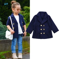 qunq girls spring fall coat 2021 new navy kids jackets for 1 2 3 4 5 year baby girls toddler children top outerwear clothing