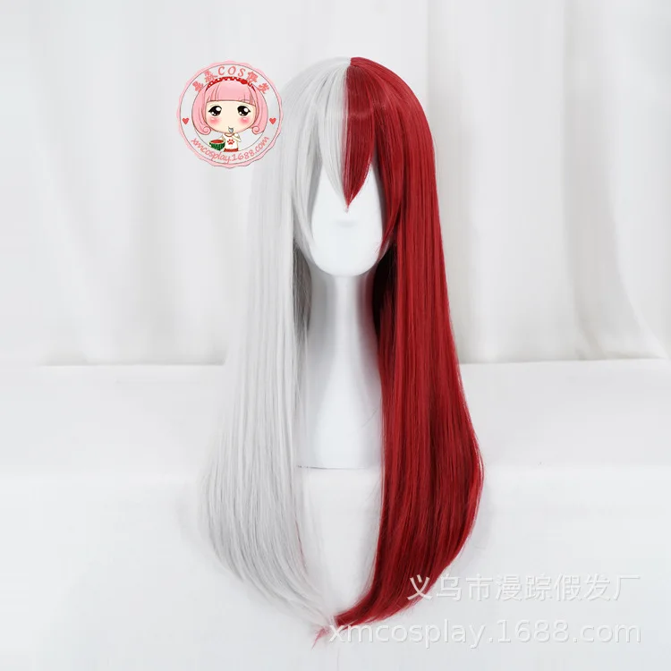 Женский длинный парик для косплея Моя геройская Академия Тодороки шото