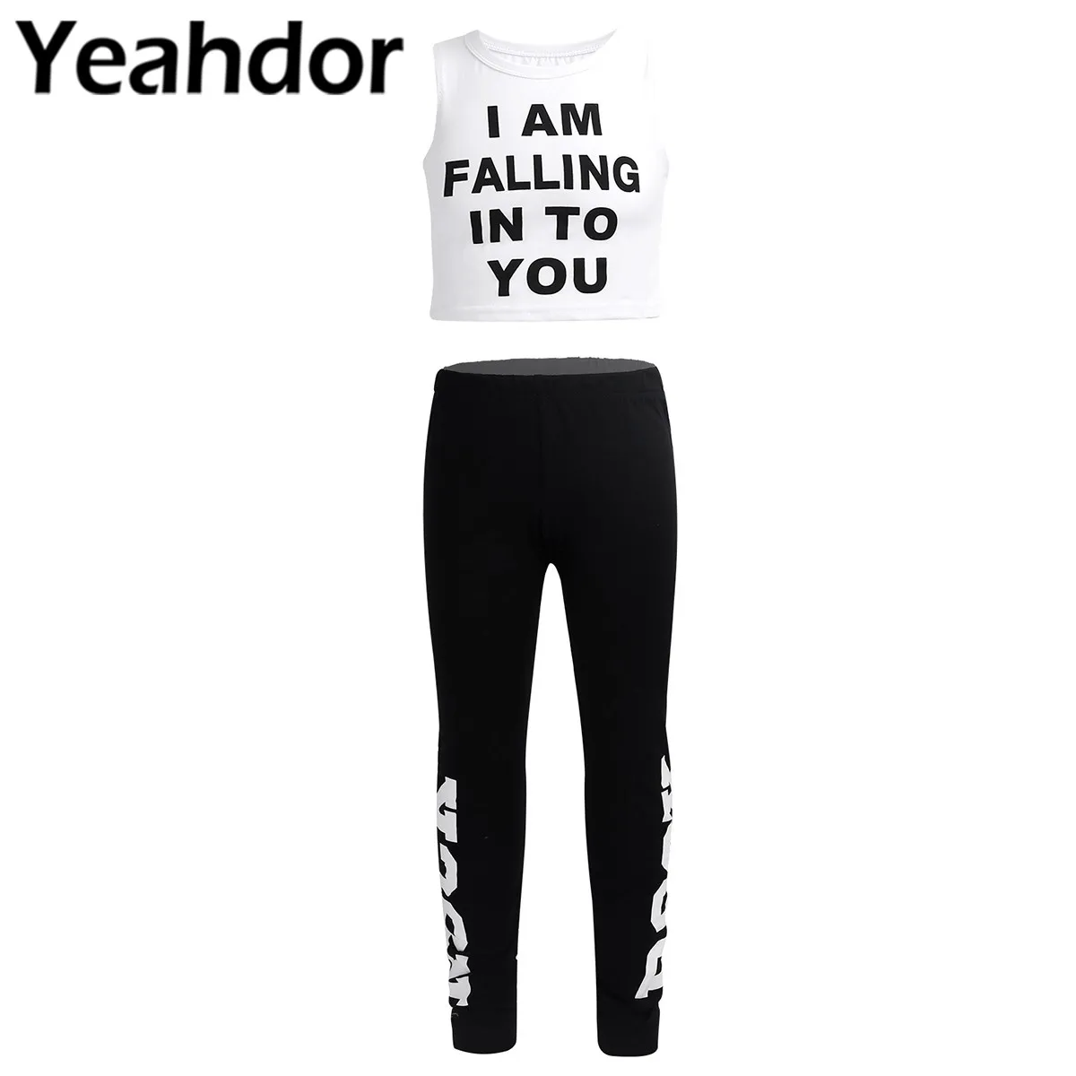 Детский костюм для девочек современный уличный танцевальный балетный майка без