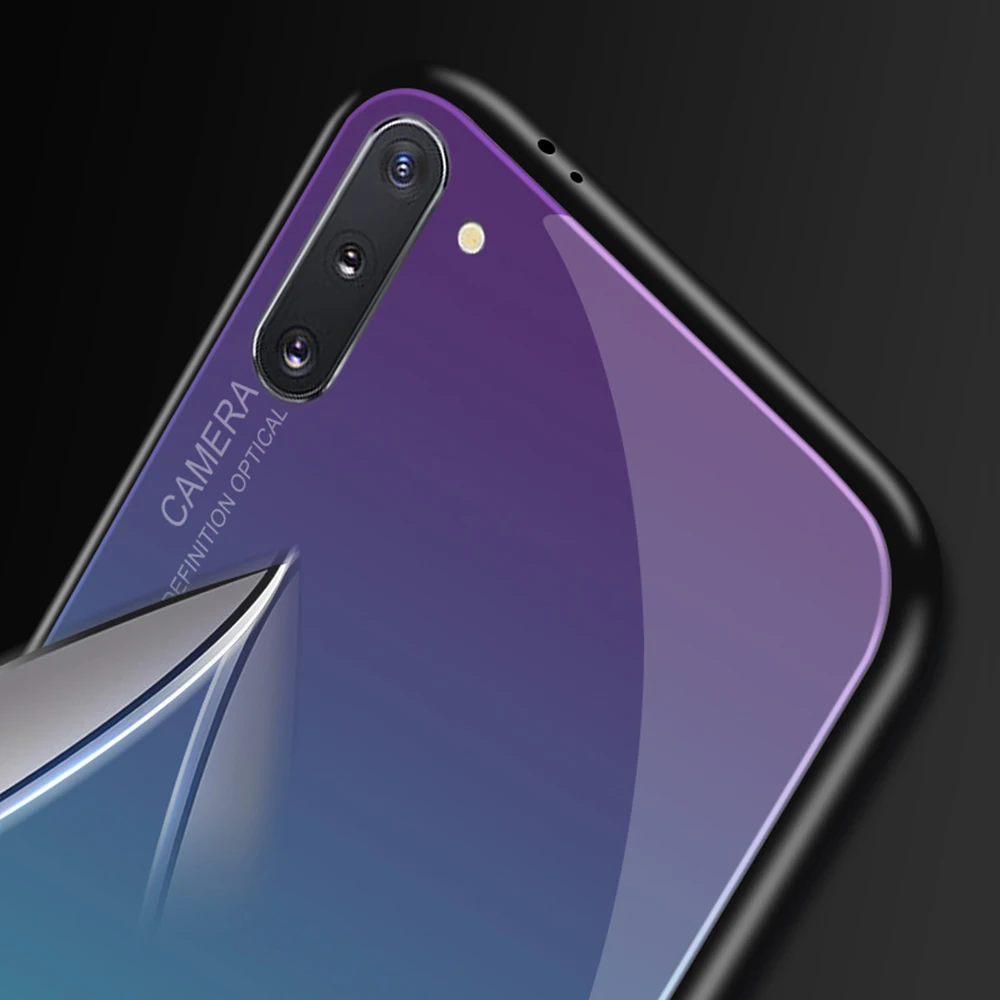 Градиентный чехол из закаленного стекла для samsung galaxy note 10 pro plus 10pro 10plus чехлы