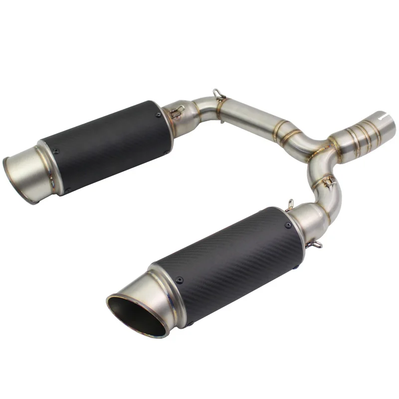 

Motorcycle GSR600 GSR400 Exhaust Pipe System Slip On Muffler Escape Moto for Suzuki BK600 BK400 with Mid link Pipe and Tailpipes