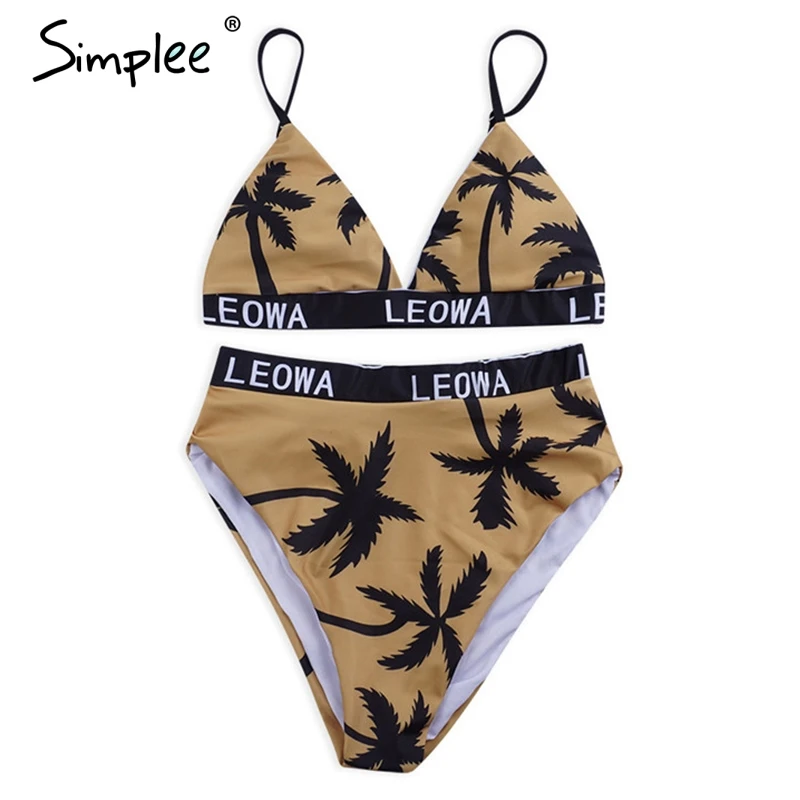 Женский треугольный купальник Simplee с пуш-ап летний купальный костюм высокой
