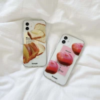 butter bread cute cover silicone clear phone case for iphone 12 mini 11 pro max x xr xs max 8 7 plus capa shell funda