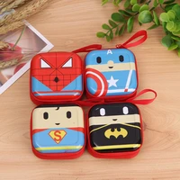 marvel captain america anime coin purse disney the avengers spiderman headset storage bag charger data cable storage box