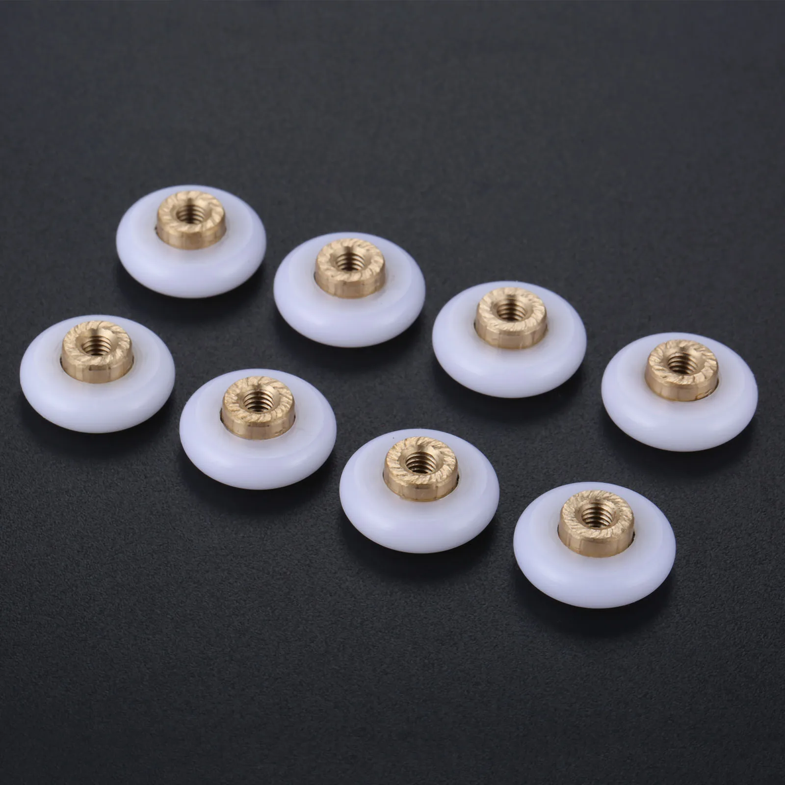 

8Pcs Shower Room Wheel Accessories Bathroom Glass Sliding Door Roller Bearing Pulley Wheel Runner 18mm