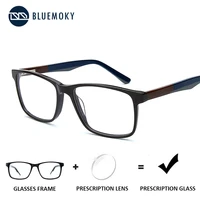 bluemoky square prescription glasses for men acetate optical hyperopia myopia eyewear anti blue light photochromic eyeglasses