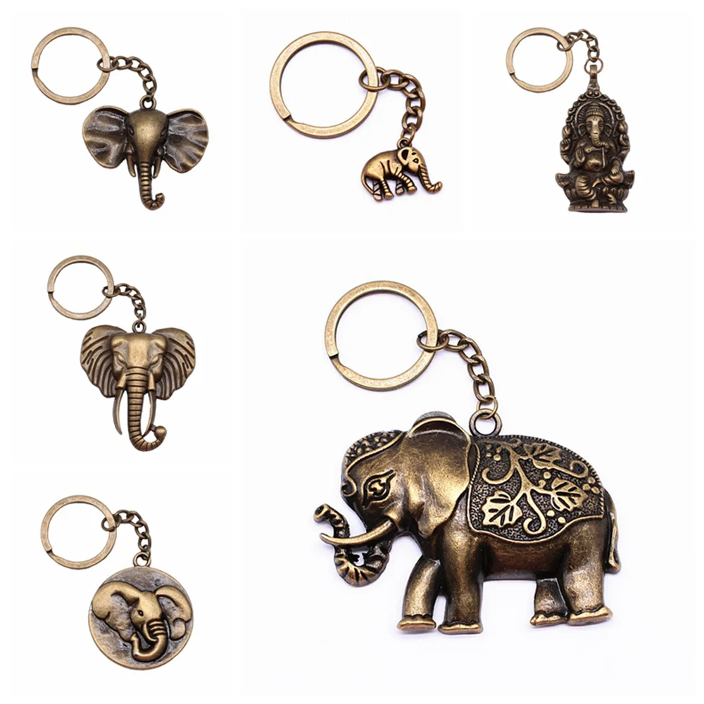 

1 Piece Handmade Car Keychain Gift Keychains Elephant Charms Keychain For Key
