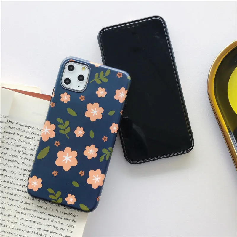 Милый мягкий чехол с цветами для iphone 11 pro max 7 8 6 6s plus X Xs xr защитный из ТПУ