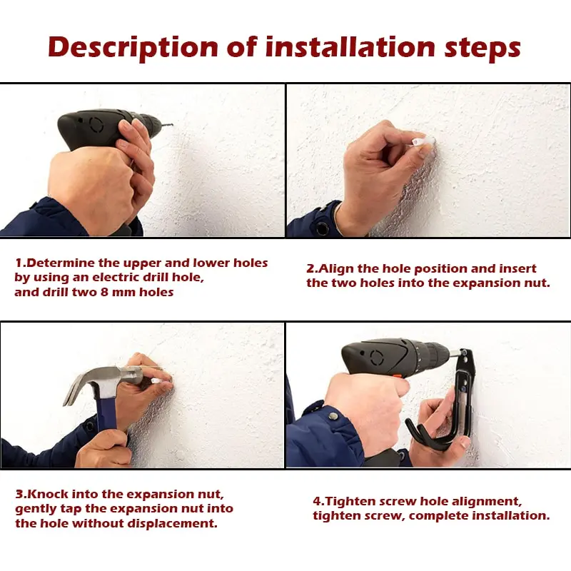 

Wall Mount Garage Bike Hanger Hook Heavy Duty Metal Hooks Garden Bathroom Organizer Hooks Kitchen Storage Tools With Screws