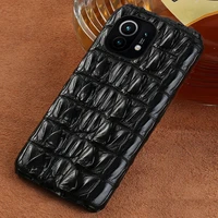 genuine crocodile leather case for xiaomi mi 11 10 ultra 10t 9 9t poco x3 pro f3 cover for redmi note 10 pro 10s 7 8 note 9 pro