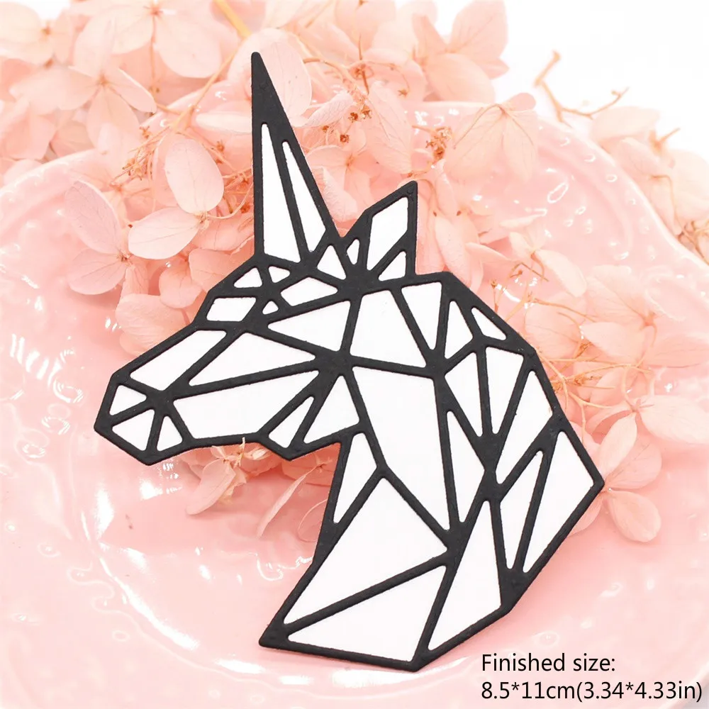 Геометрические единороги шейкер металлические режущие штампы трафареты для DIY