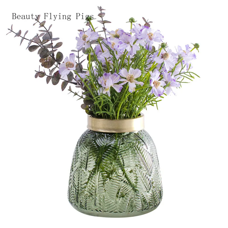 Прямые продажи новые украшения для цветов медное кольцо полупрозрачное тисненое