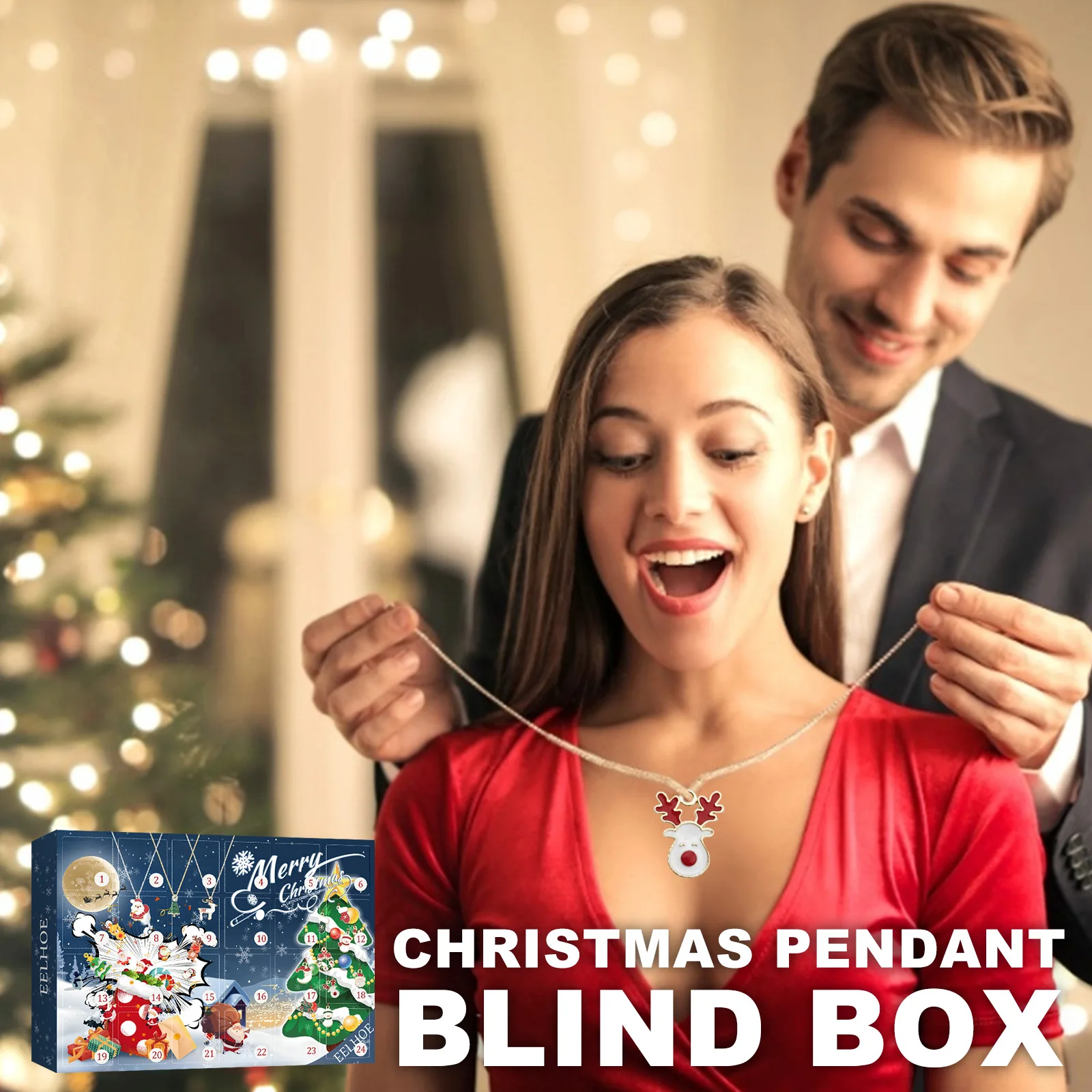 

24pcs Christmas Themed Pendant Christmas Pendant Blind Box Ornaments Christmas Advent Calendar Ornaments Unknown Surprise Gift