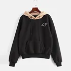 Женские толстовки с капюшоном, свитшоты с длинным рукавом, Женский Повседневный пуловер с карманами, Толстовка с капюшоном, Женская Толстовка