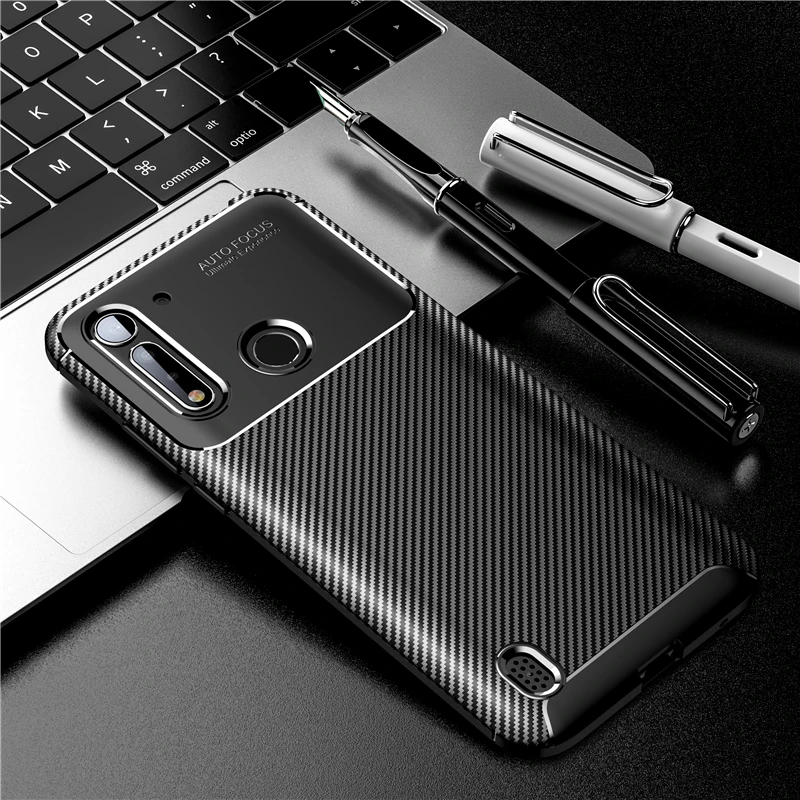

For Motorola Moto G8 Power Lite Case 6.5" Silicone Carbon Fiber Phone Cover For Moto G8 Power Lite Case Motorola G8 Power Lite