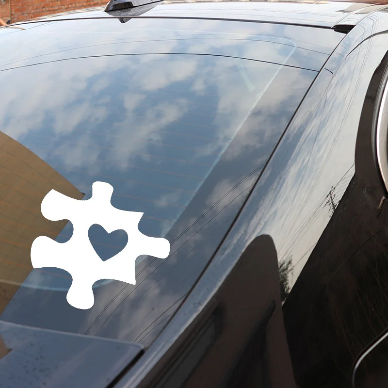 

YJZT 16.4X15.4CM Love Puzzle Creative Car Styling Decoration Decals Cartoon Car Stickers C25-0504
