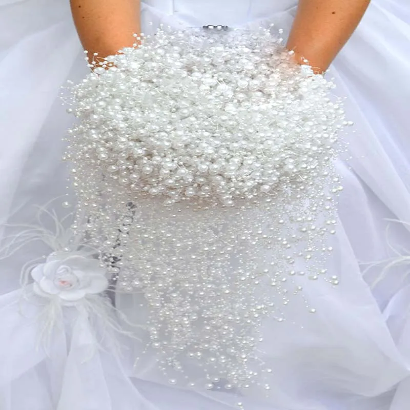 5 метров белая леска искусственная цепочка с жемчужными бусинами гирлянда цветы