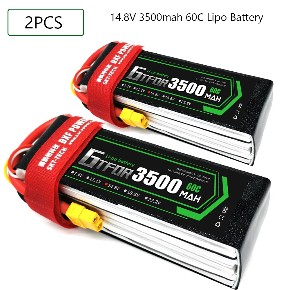 

GTFDR 3500mAh 14.8V 60C-120C Lipo battery 6S XT60/DEANS/XT90/EC5 For AKKU Drone FPV Truck four axi Helicopter RC Car Airplane
