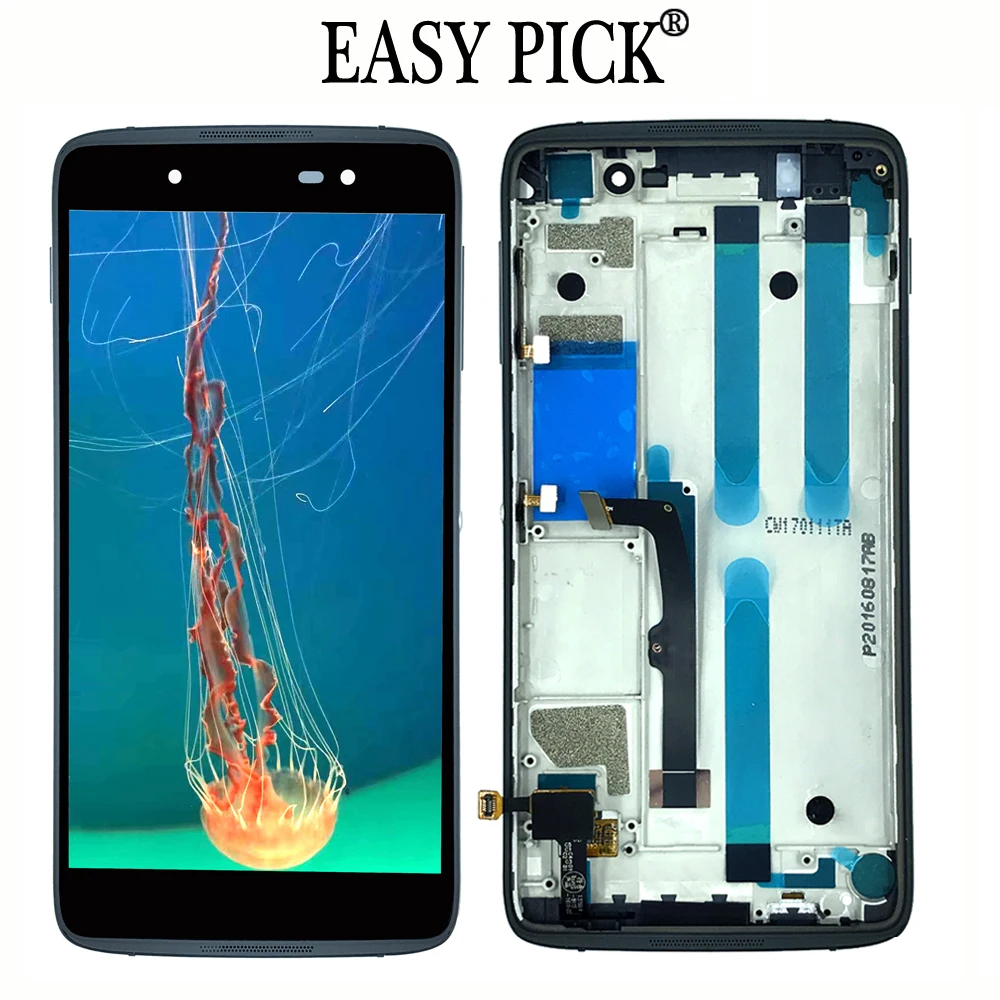 LCD With Frame Для BlackBerry DTEK50 RJE181LW STH100-1 STH100-2 ЖК-дисплей Дисплей кодирующий преобразователь сенсорного экрана в сборе - Цвет: LCD With Frame