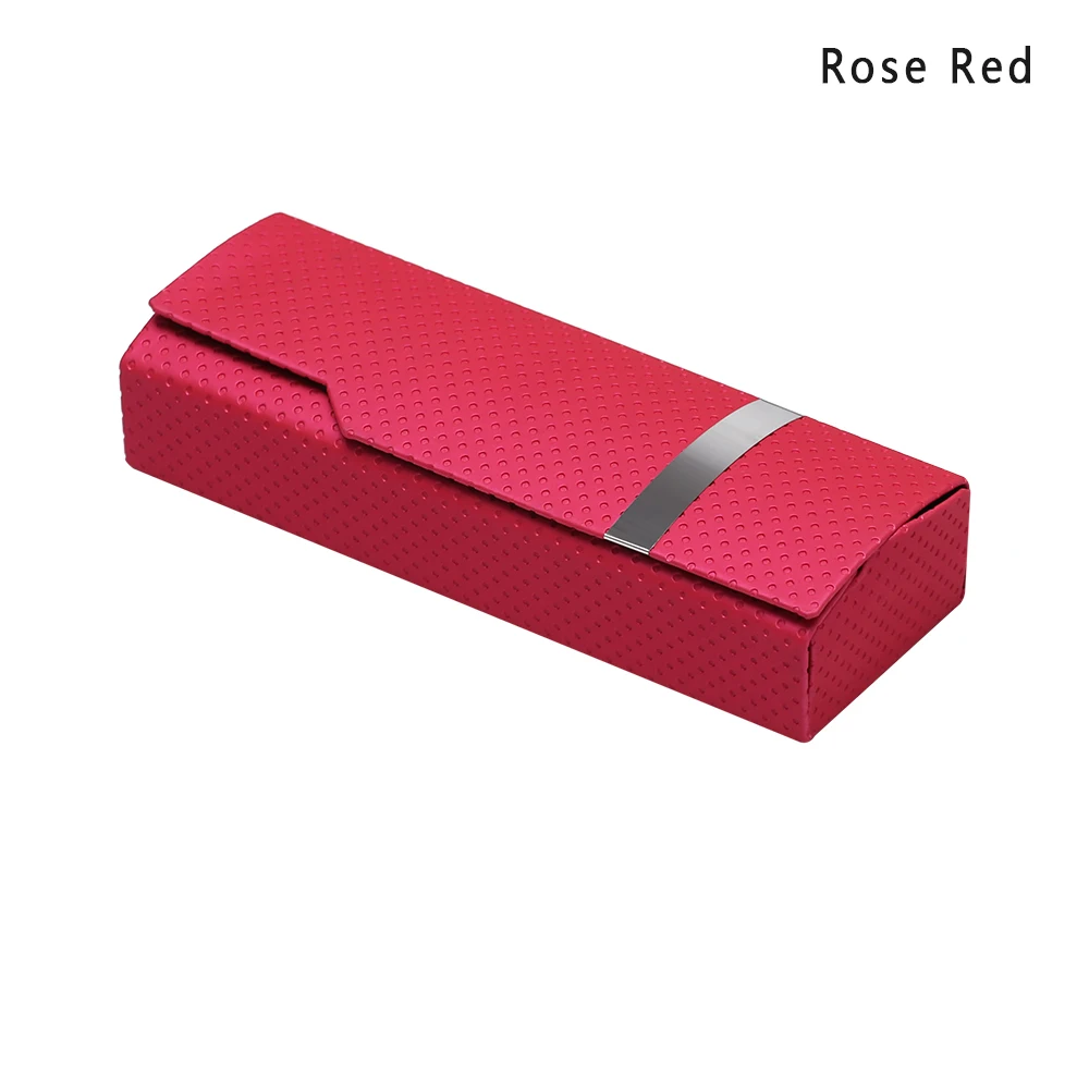 Style2-Rose Red Горячая Распродажа Портативный Модный чехол для солнцезащитных очков Имитация древесины Чехол для очков унисекс жесткий ручной работы квадратная Складная Коробка Чехол для очков - Цвет: Style2-Rose Red
